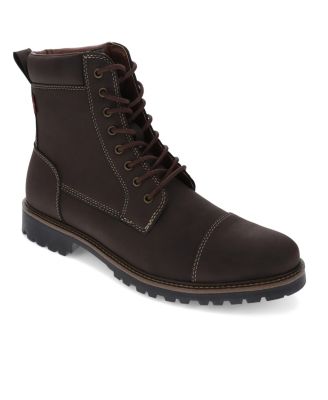 Men's Wyatt Faux Leather Lace-Up Boots