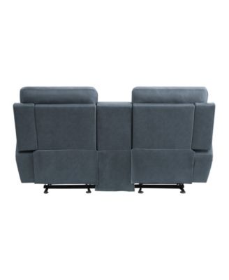 White Label Nadia 76" Double Glider Reclining Loveseat with Center Console