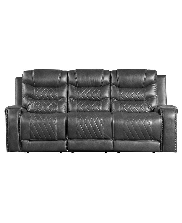 Homelegance White Label Bailey 87" Power Double Reclining Sofa with