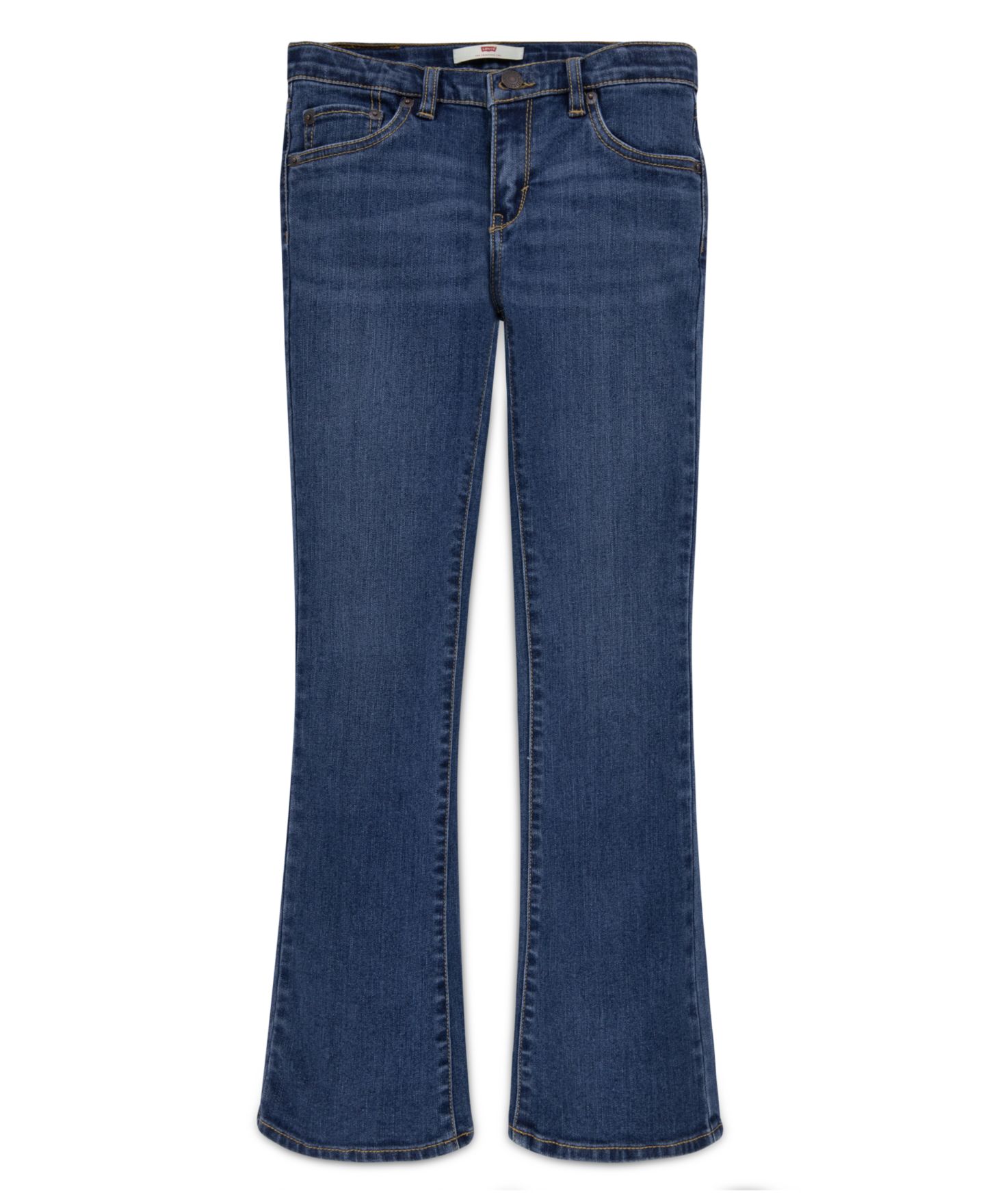 Джинсы Levi's Mid-Rise Classic Bootcut Denim Jeans для девочек, цвет: Синий — фото 1