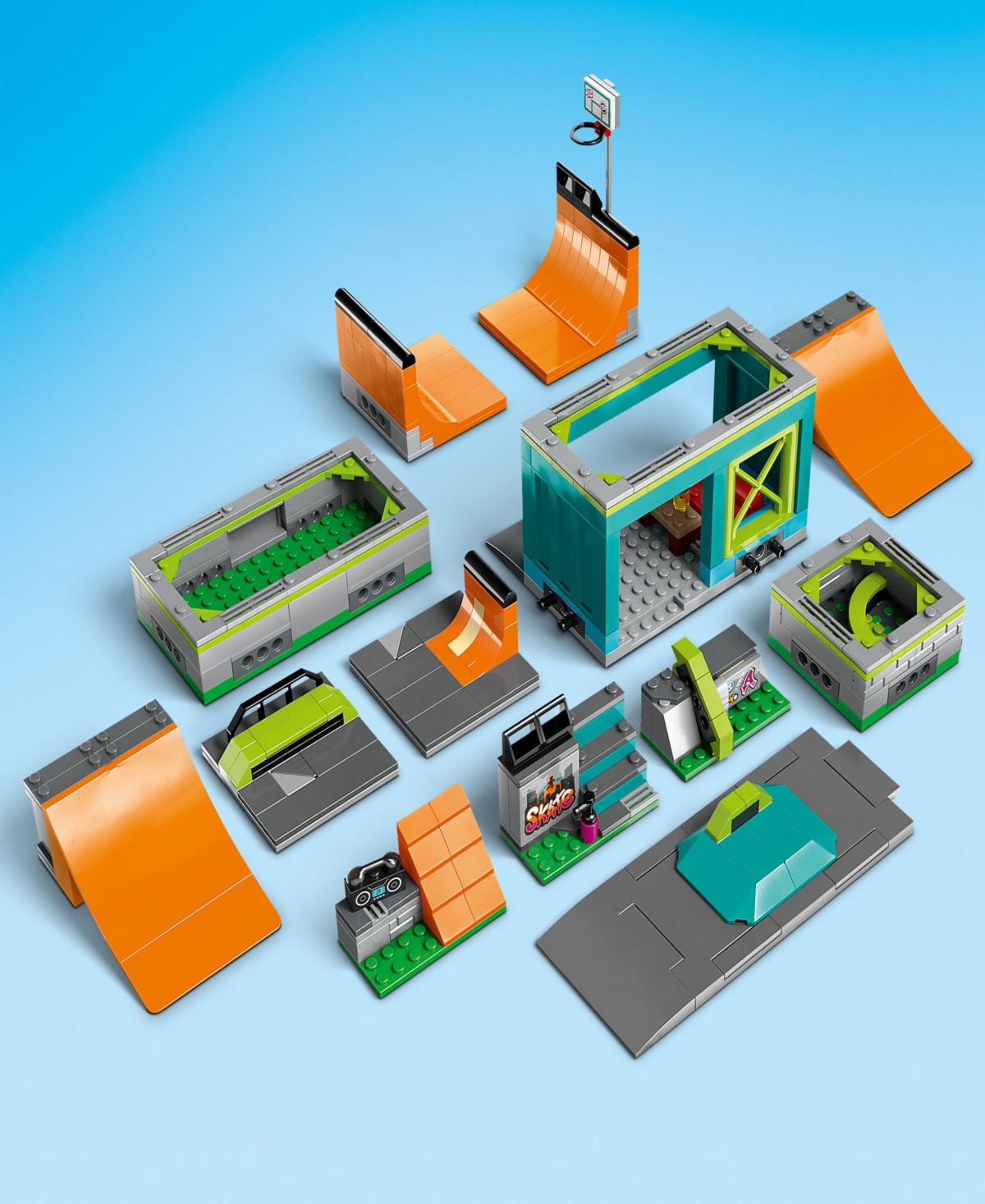 Lego City Street Skate Park Building Toy Set 60364 In Multicolor