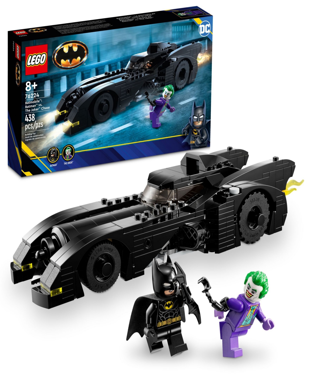 Lego Kids' Dc Batmobile- Batman Versus The Joker Chase Super Hero Toy 76224 In Multicolor