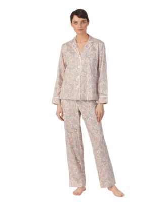 Lauren Ralph Lauren - Women's Paisley Long-Sleeve Top and Pajama Pants Set