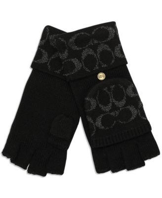 Women's Metallic Pop Top Logo Gloves