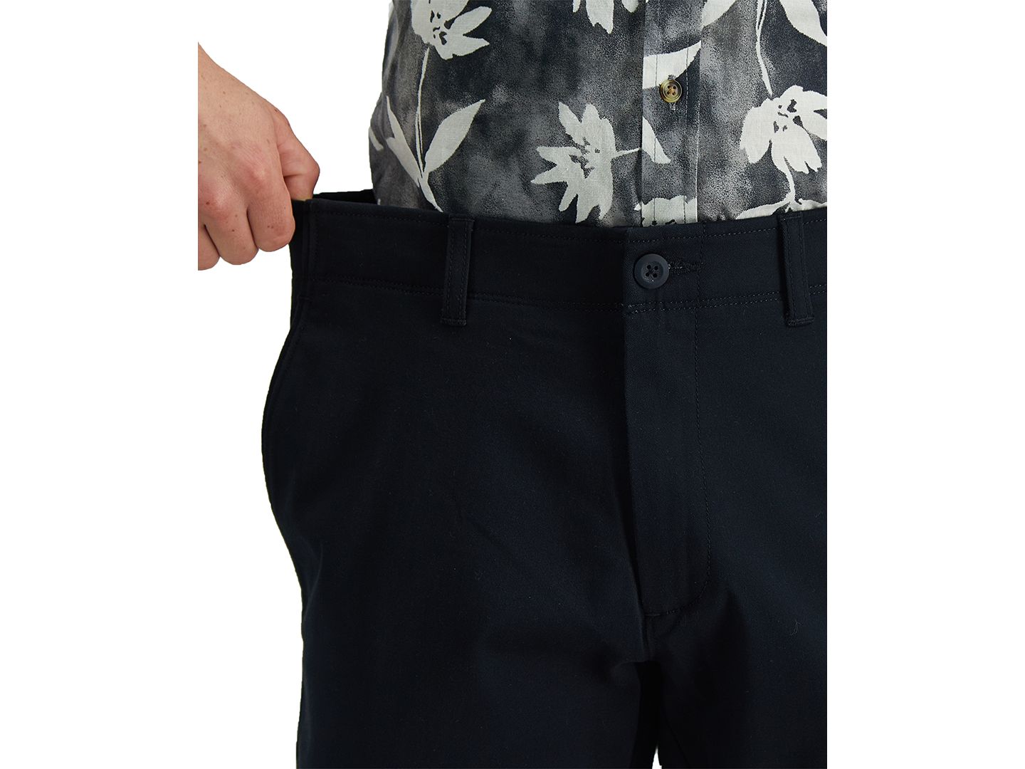 Мужские брюки Haggar Slim-Fit Life Khaki™ Comfort, цвет: Чёрный — фото 4