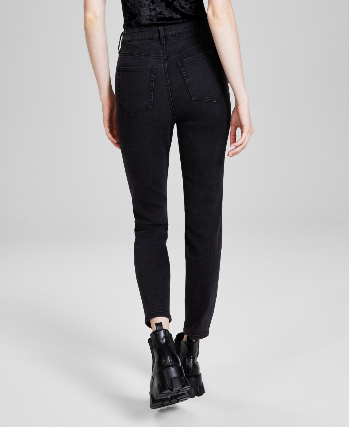 Shop And Now This Women's High Rise Skinny Jeans, Created For Macy's In Eddison