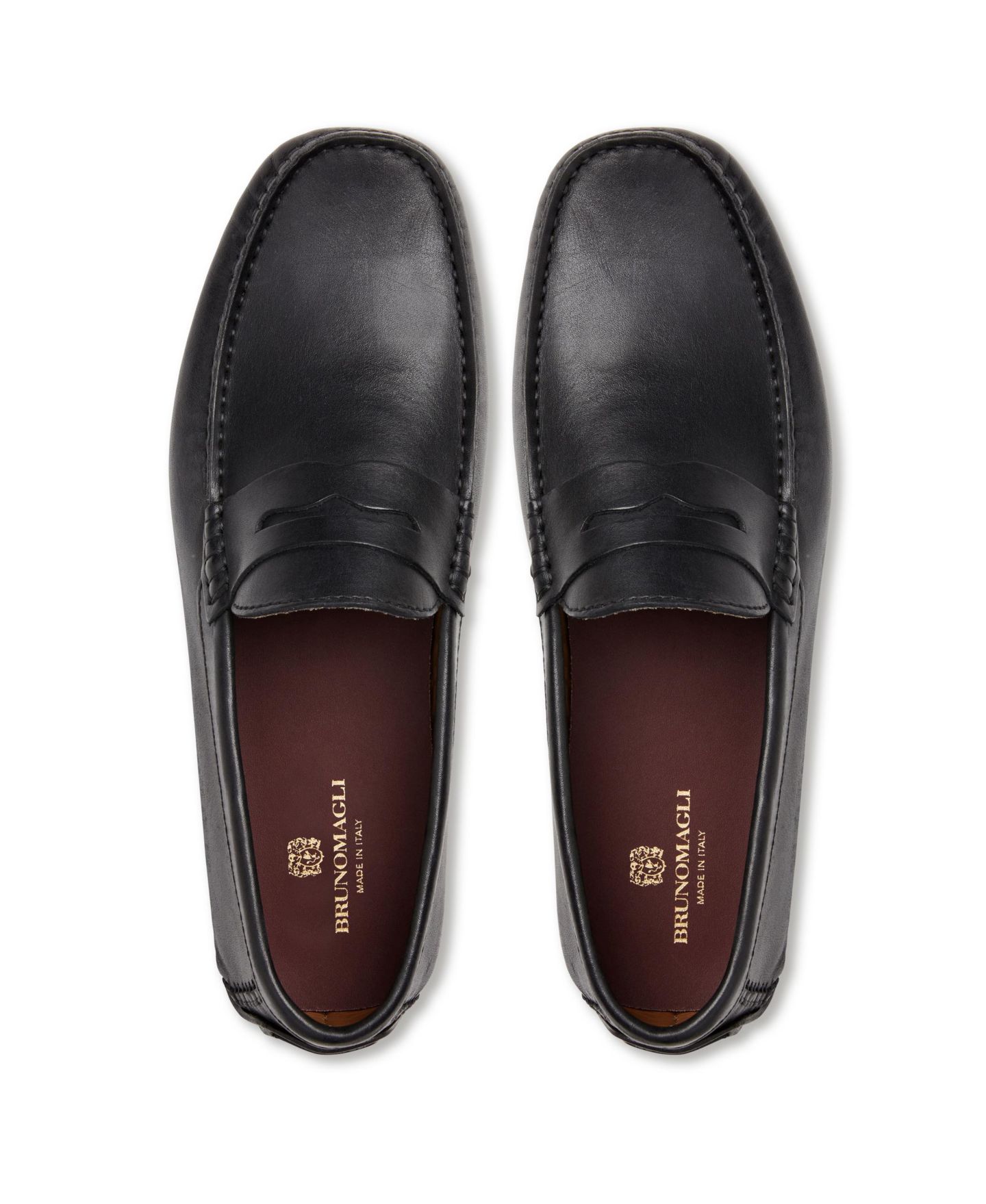 Мужские туфли Bruno Magli Xane Slip-On, цвет: Чёрный кожаный — фото 4