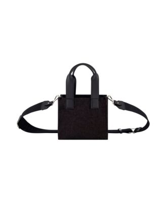 Women's Mini Black Denim Tote Bag