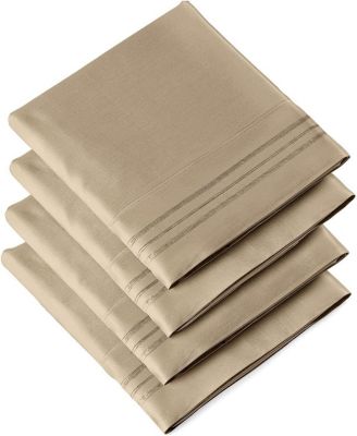 Pillowcase Set of 4 Soft Double Brushed Microfiber - Queen