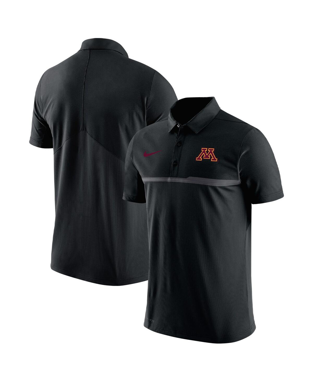 Shop Nike Men's  Black Minnesota Golden Gophers Coaches Performance Polo Shirt