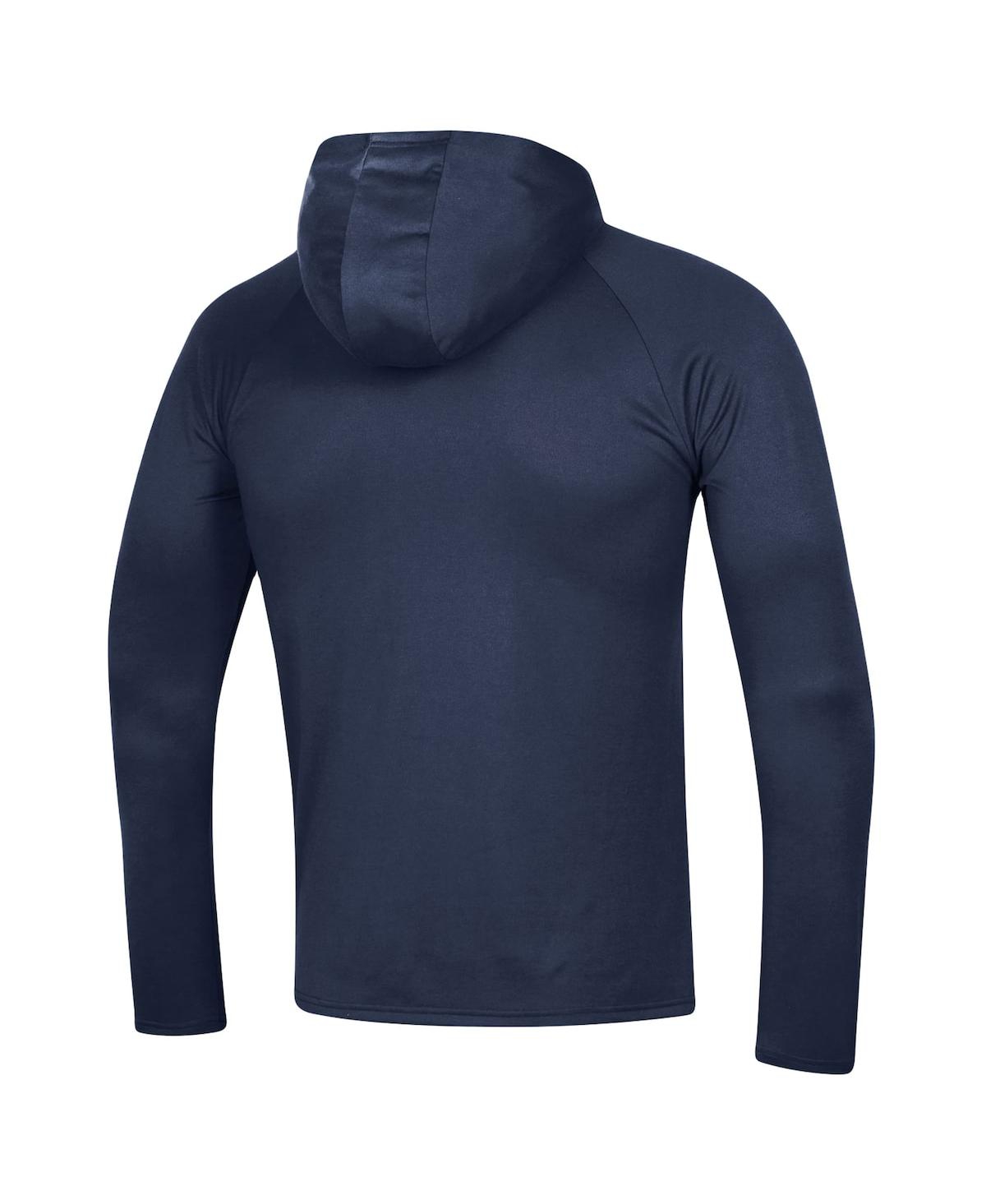 Under Armour Men's  Navy Howard Bison 2023 Sideline Tech Hooded Raglan Long Sleeve T-shirt In Navy