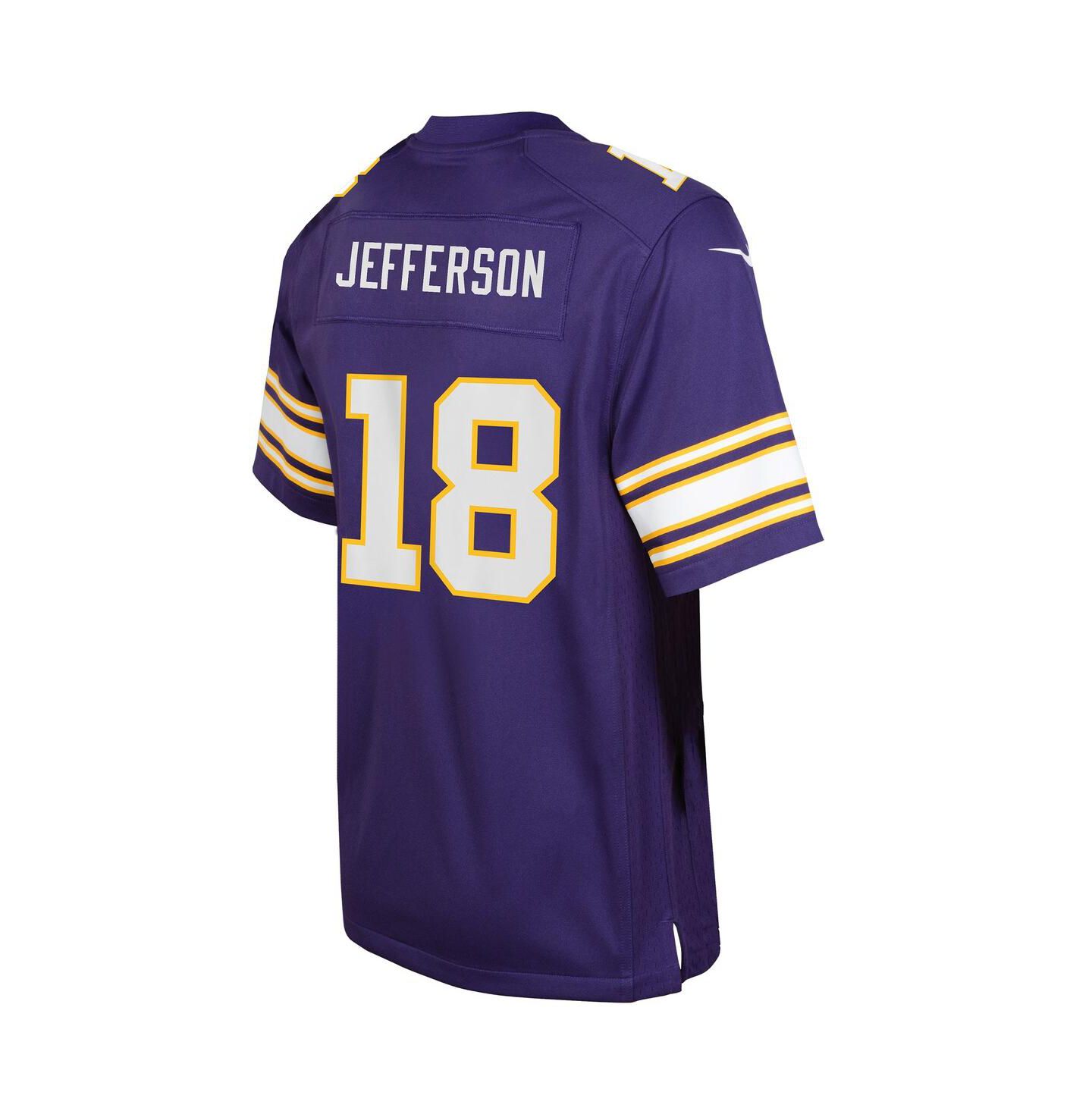 Детская игровая джерси Nike Justin Jefferson Minnesota Vikings Classic, Purple — фото 4