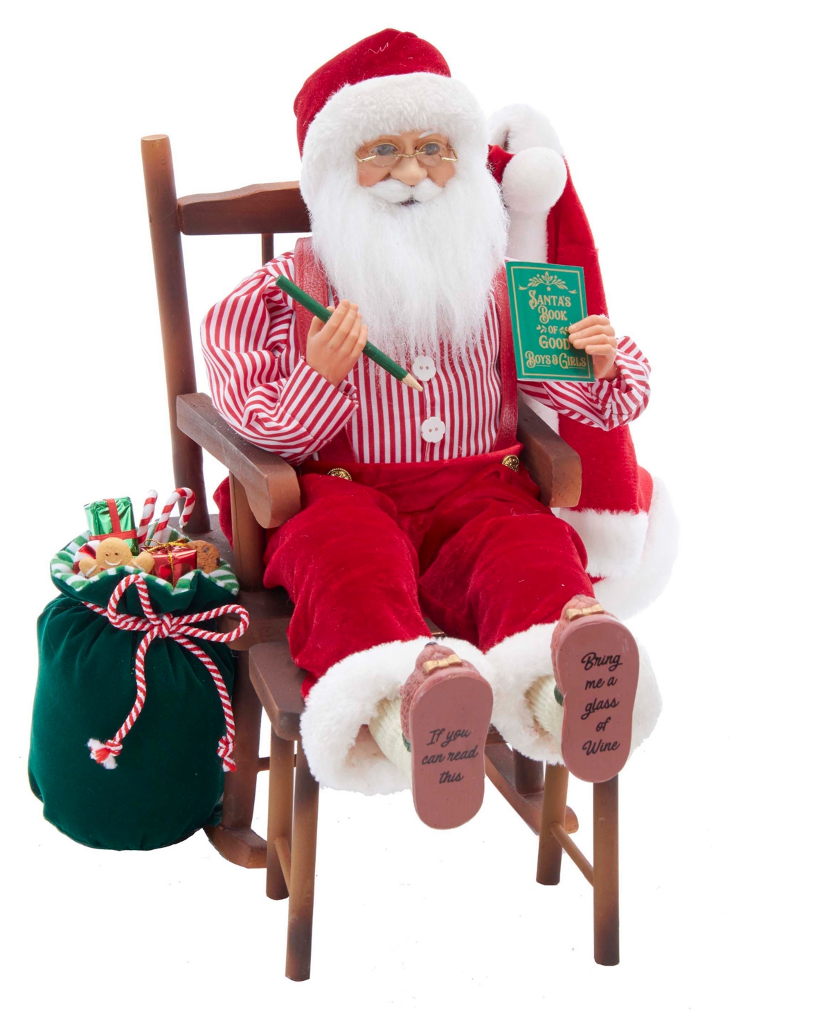 Kurt Adler Kringle Klaus Sitting in Chair