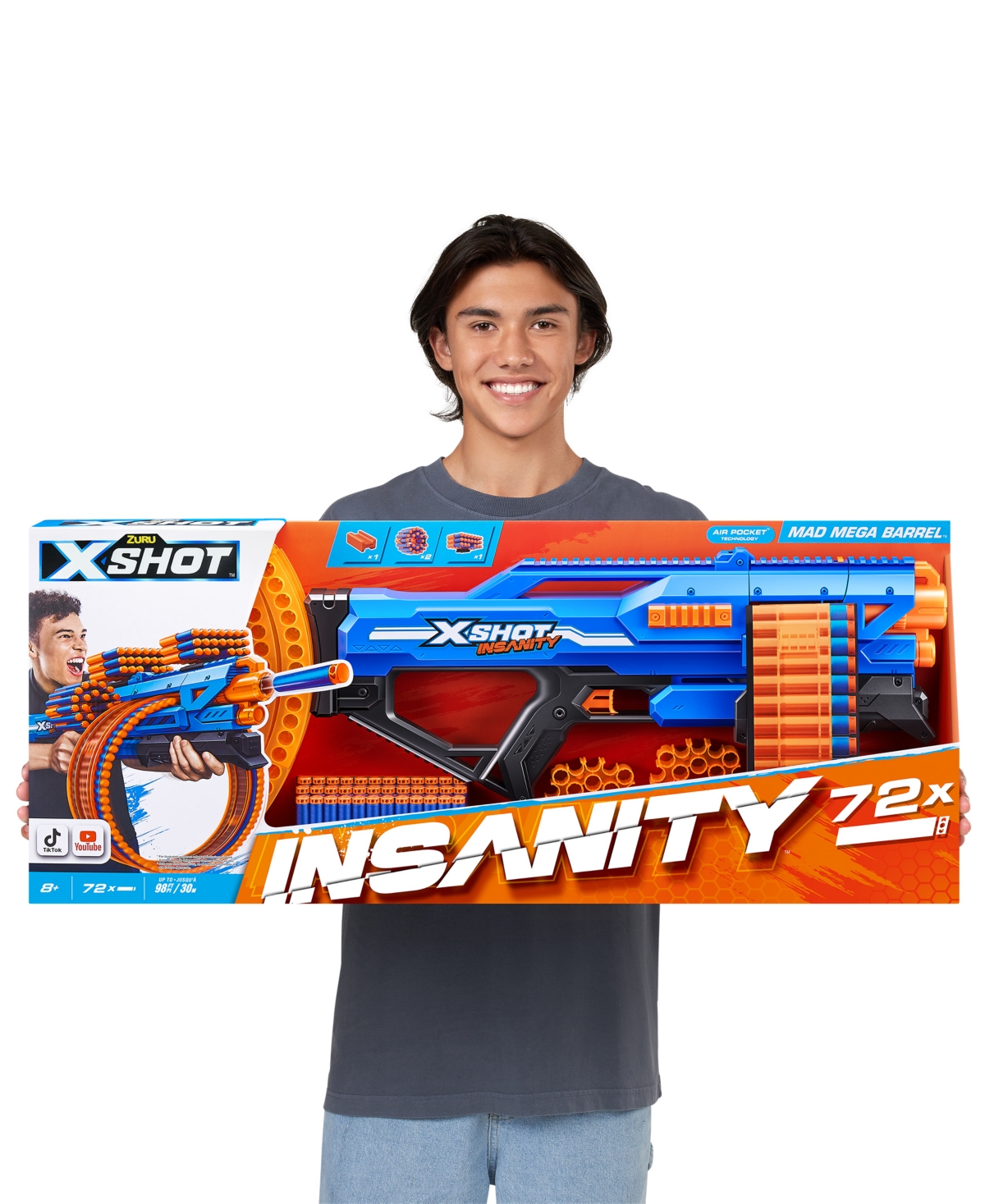 X-shot Insanity Series 1 Mad Mega Barrel Blaster In No Color