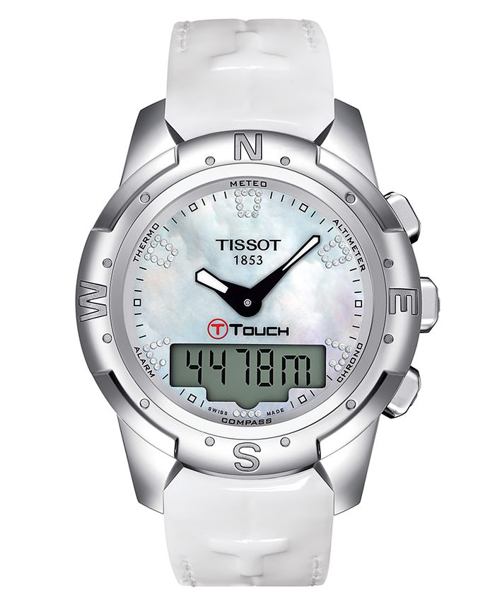 Tissot Women s Digital T Touch II Titanium Lady Diamond 1 2 ct