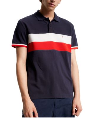 Tommy Hilfiger - Men's Micro Bubble Colorblocked Short-Sleeve Polo Shirt