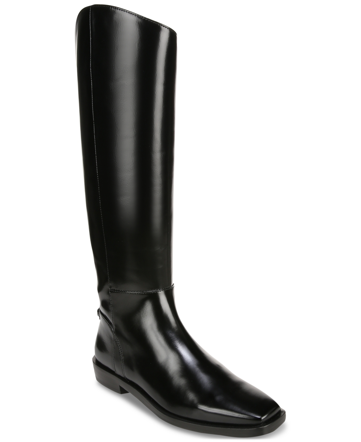 Shop Sam Edelman Women's Cesar Snip-toe Riding Boots In Black Leather