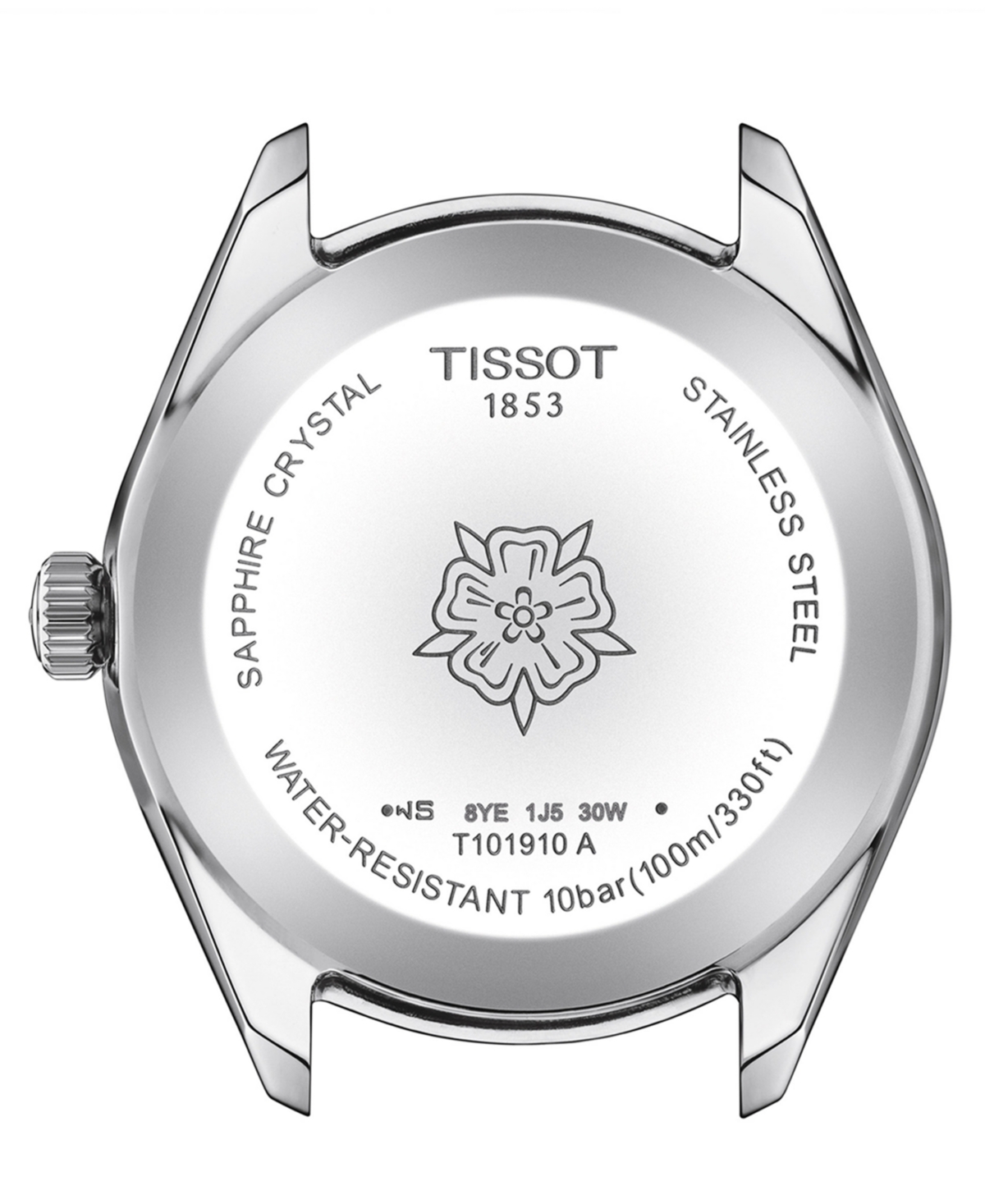 Shop Tissot Women's Swiss Pr 100 Sport Chic Diamond (1/20 Ct. T.w.) Stainless Steel Bracelet Watch 36mm In Silver