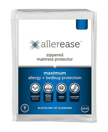 AllerEase CLOSEOUT! Platinum Zip-Off Top Allergy Queen Mattress Protector -  Macy's