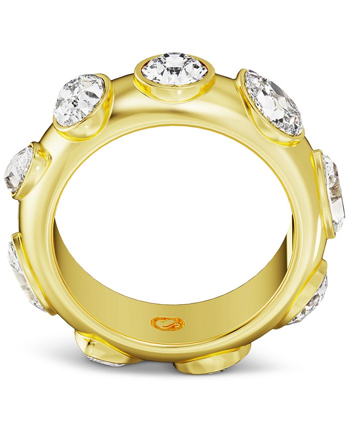 Swarovski GoldTone Mixed Crystal Statement Band Ring Macy's