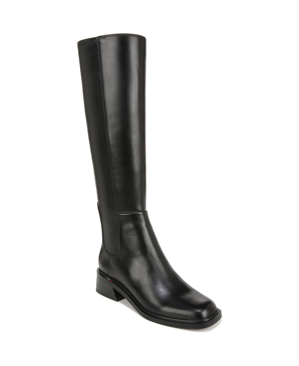 Women's Giselle Wide Calf Square Toe Knee High Boots - Taupe Brown Faux Leather
