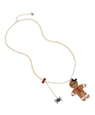 Betsey Johnson Faux Stone And Imitation Pearl Gingerbread Girl Long ...