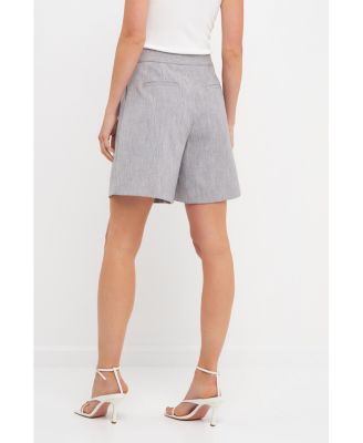 Women's Pleated Tailored Shorts