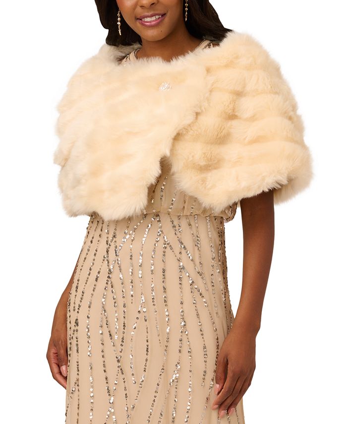Macys faux fur wrap discount
