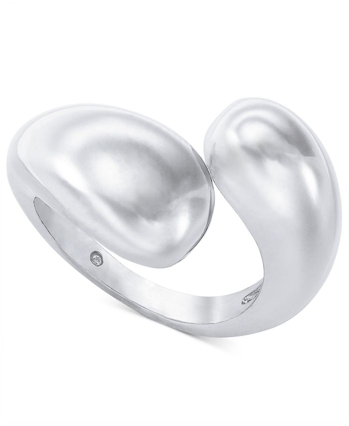 On 34th SilverTone Bypass Ring, Created for Macy's Macy's