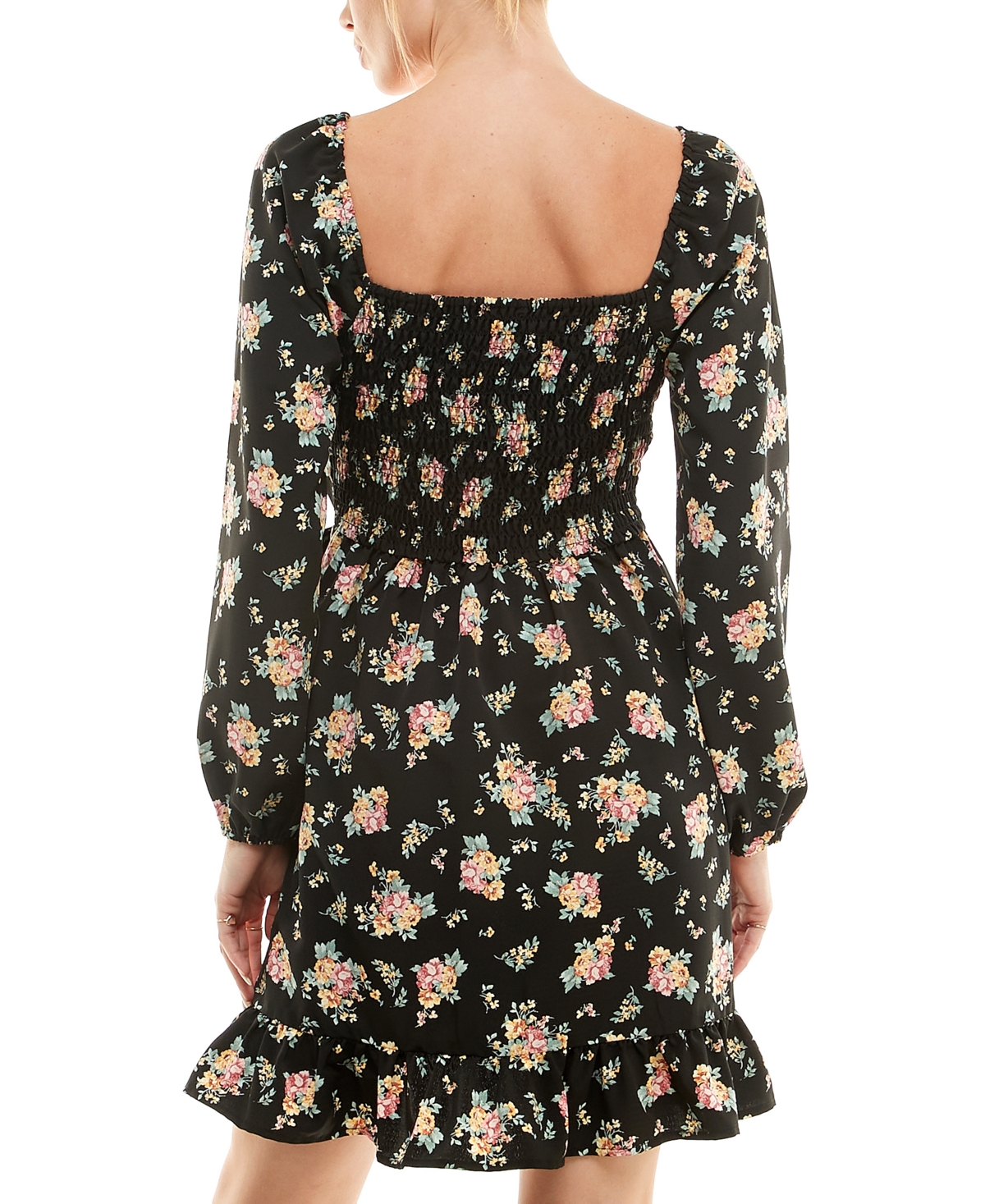 As U Wish Juniors' Long-Sleeve Sweetheart Dress -Pink