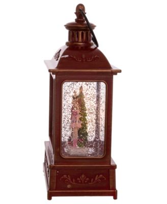 8" Battery-Operated Lit Nutcracker Swirl Water Lantern
