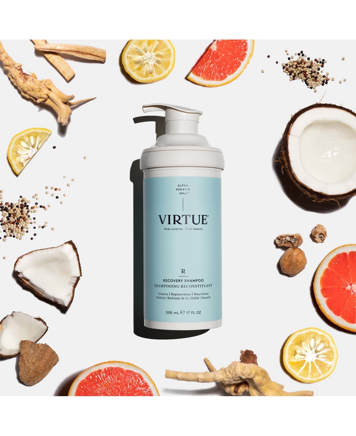 Shop Virtue Recovery Shampoo, 17 Oz. In No Color