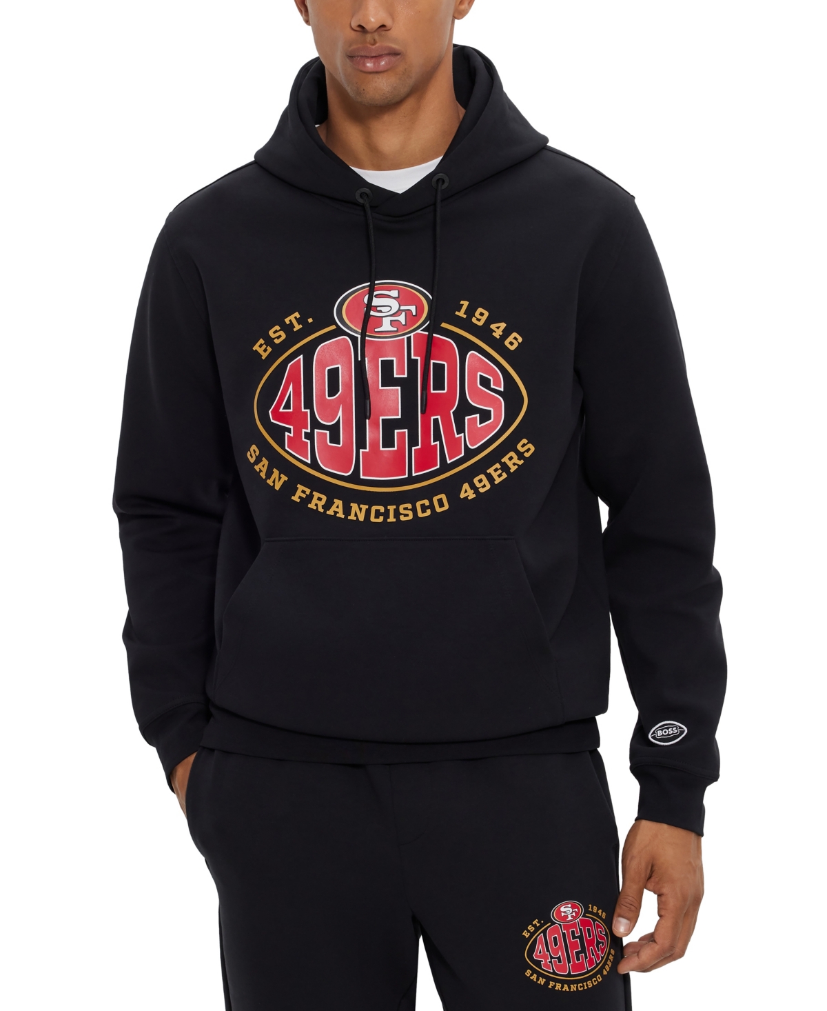 Hugo Boss Boss By  Men's Boss X Nfl Kansas City Chiefs Hoodie In Charcoal