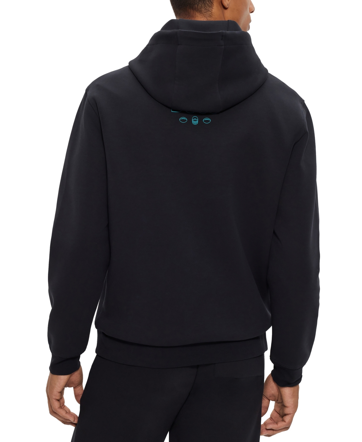 Shop Hugo Boss Boss By  Men's Boss X Nfl Miami Dolphins Hoodie In Black