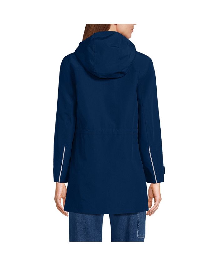 Lands' End Women's Squall Hooded Waterproof Raincoat Macy's
