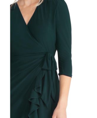 Women's Whimsy Ruffled Midi Wrap Dress