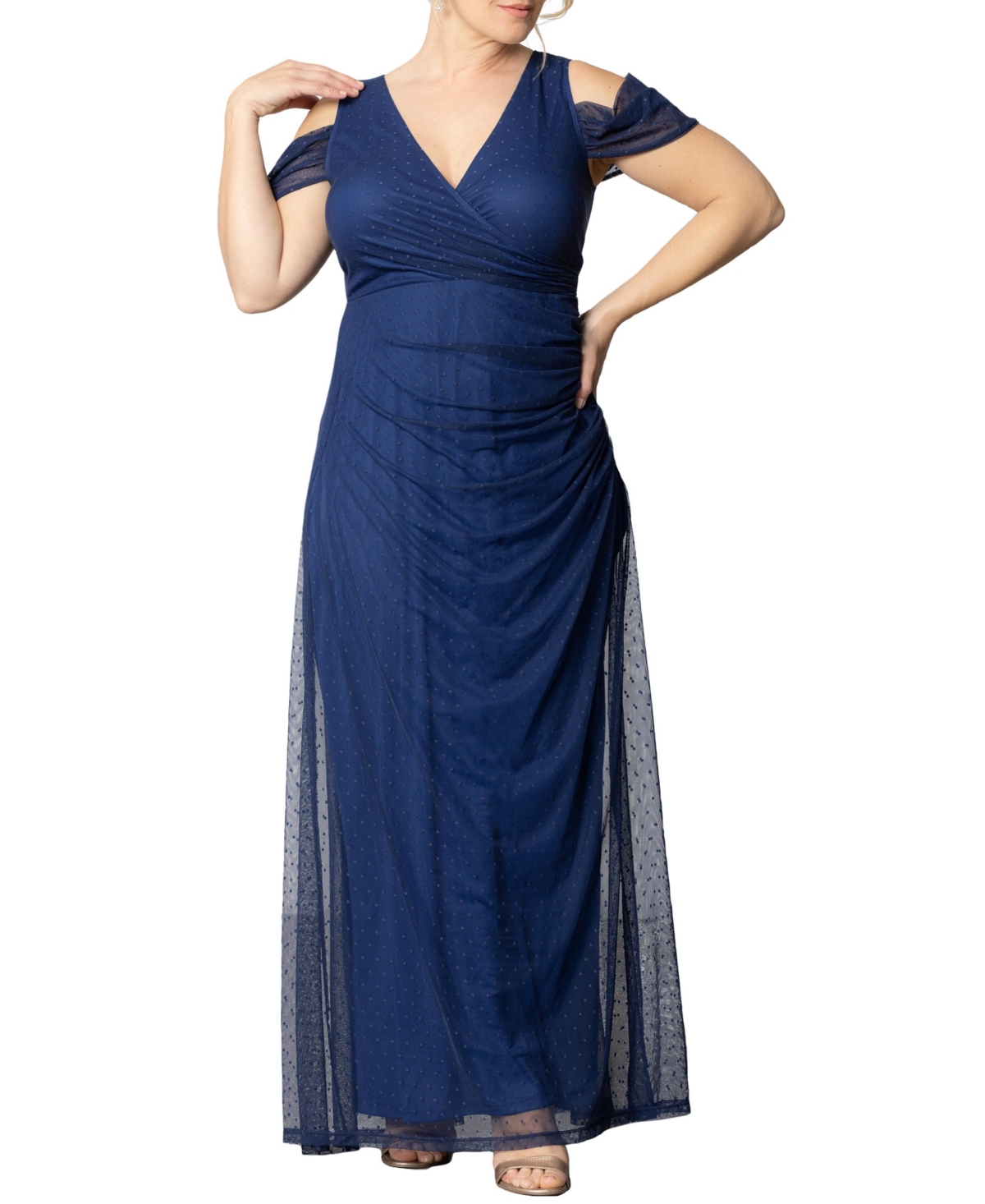Women's Plus Size Seraphina Mesh Gown - Nocturnal navy