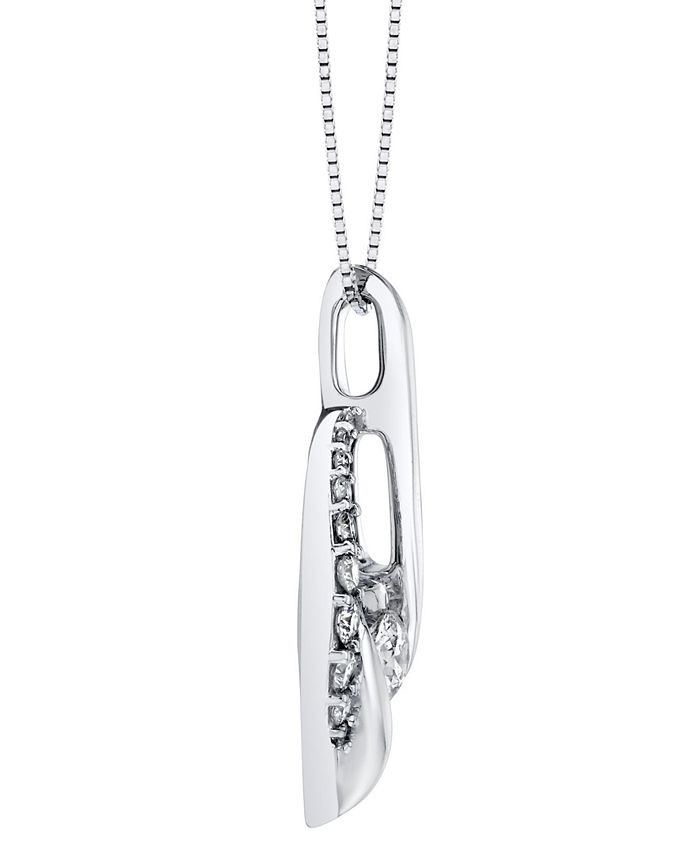 Sirena Diamond Twist Pendant Necklace (3/8 ct. t.w.) in 14k White Gold