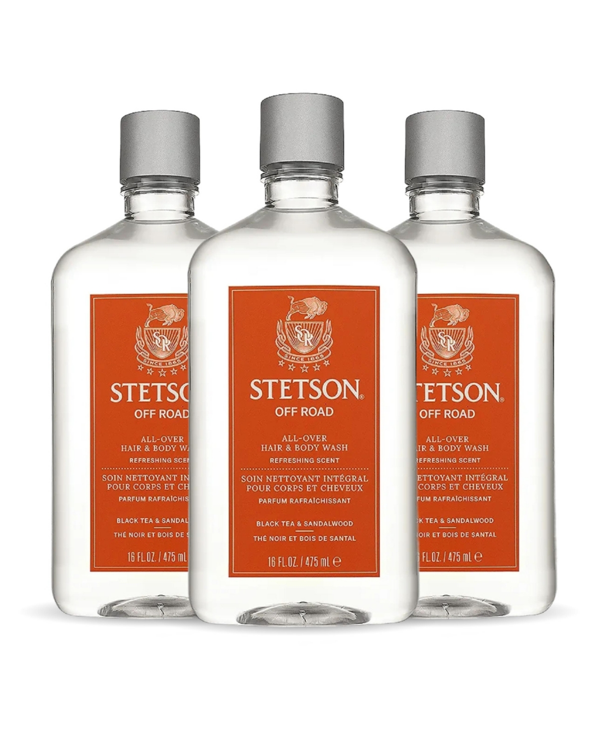 Scent Beauty, Stetson Off-Road All Over Hair & Body Wash - 3 Pack