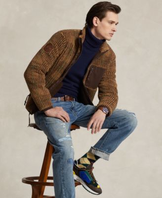 Polo Ralph Lauren Men's Glen Plaid Pile Fleece Jacquard
