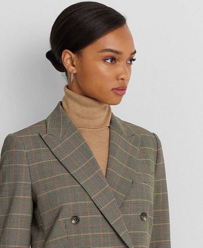 Lauren Ralph Lauren Women's Checked Plaid WoolBlend Twill Dress Macy's