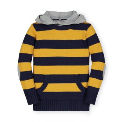 Baby Boys Hope and Henry Long Sleeve Hooded Henley Sweater