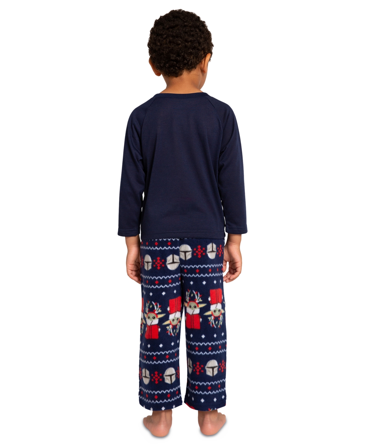 Shop Briefly Stated Matching Little Boys And Girls 2-piece Mandalorian Long-sleeve Pajama Set In Blue