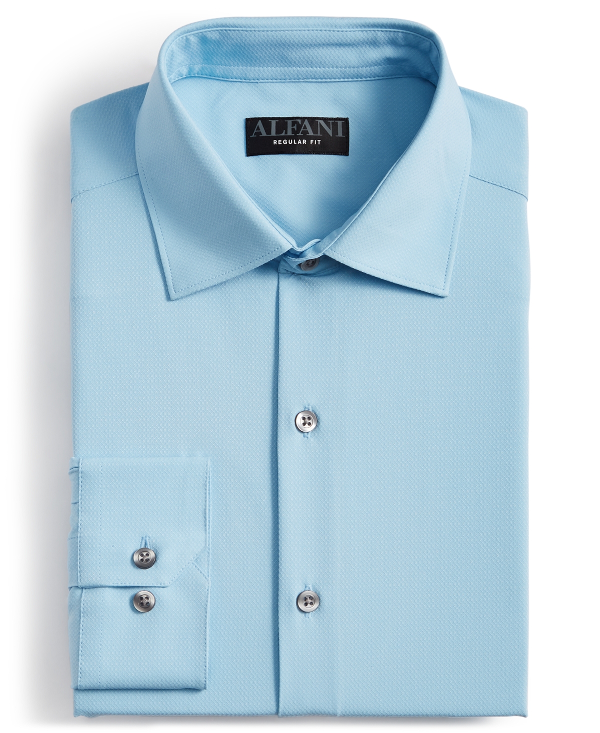 Alfani Men's Regular Fit Travel Ready Solid Dress Shirt, Created for Macy's