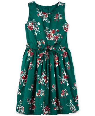 Carter's - Big Girls Floral Sateen Dress