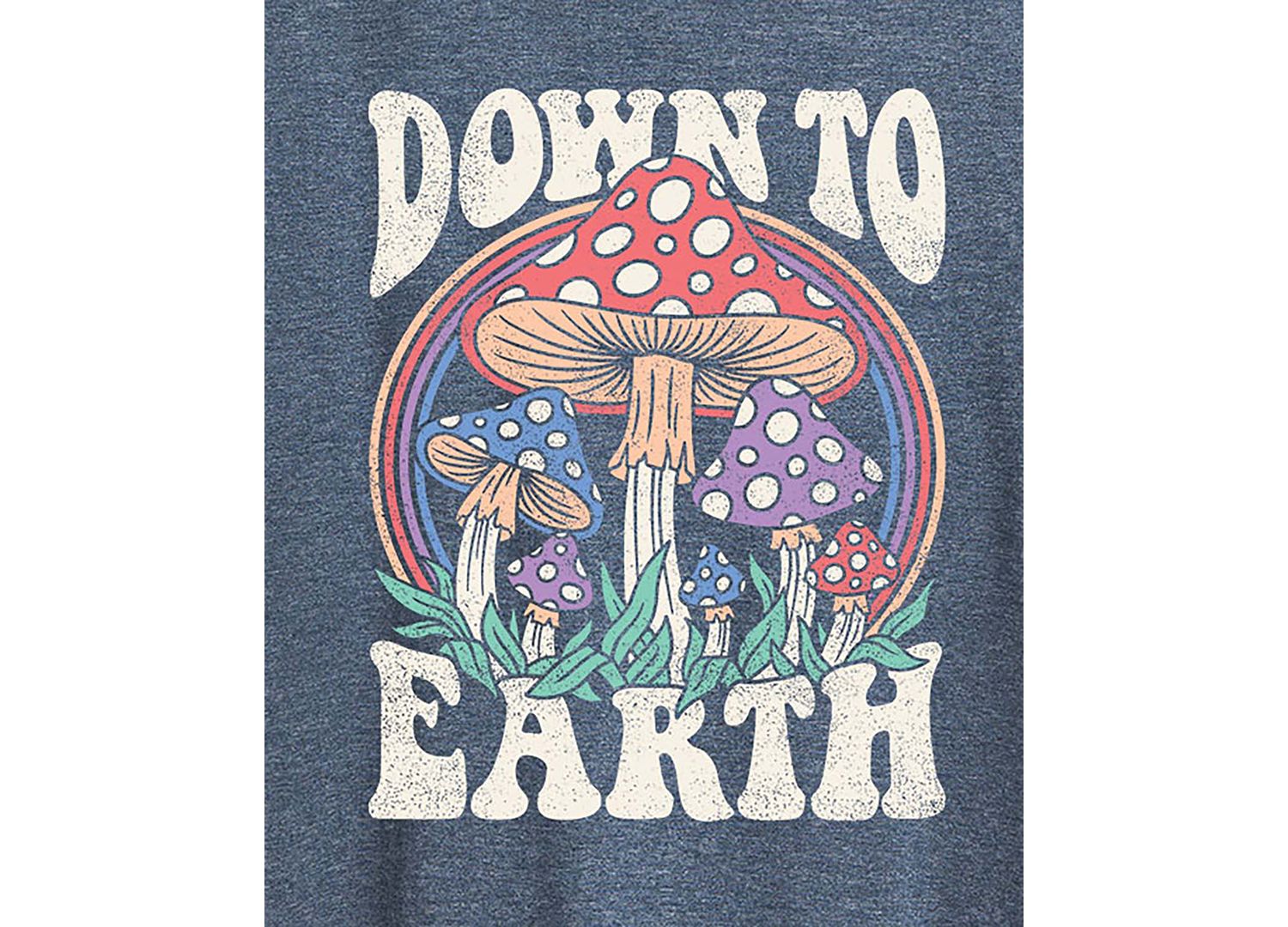 Trendy Plus Size Down to Earth Mushroom Graphic T-shirt