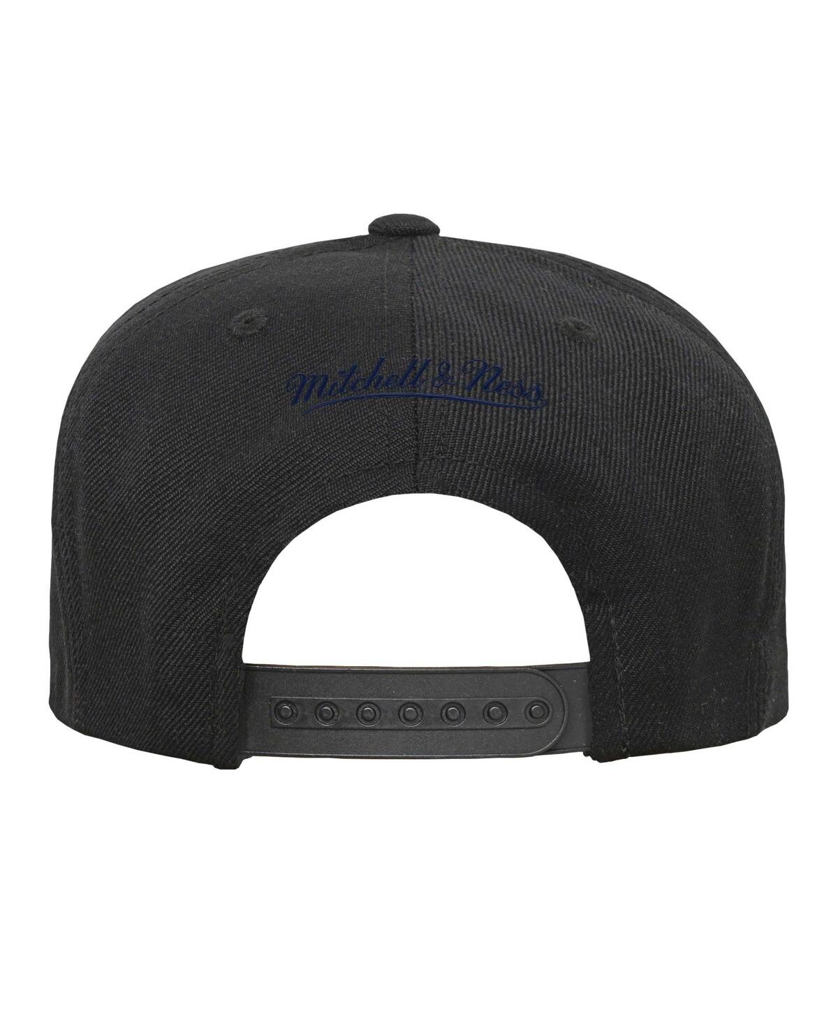 MITCHELL & NESS BIG BOYS AND GIRLS MITCHELL & NESS BLACK GOLDEN STATE WARRIORS TEAM SCRIPT SNAPBACK HAT 