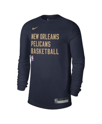 Men's and Women's Navy New Orleans Pelicans 2023/24 Legend On-Court Practice Long Sleeve T-shirt