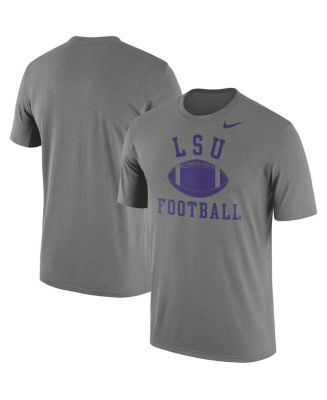 Men's Nike Heather Gray LSU Tigers Legend Football Arch Performance T ...
