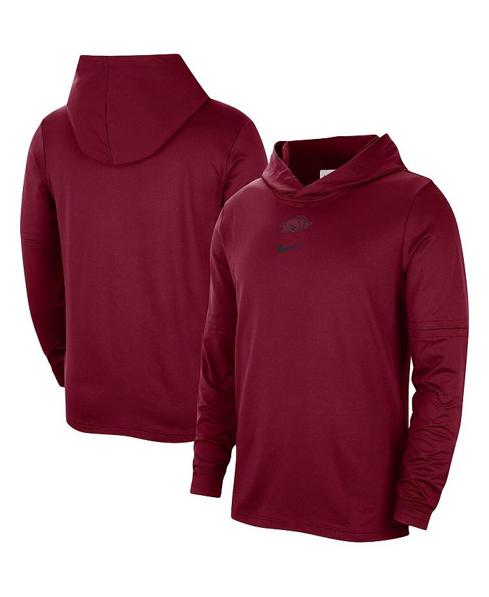 Nike Men s Cardinal Arkansas Razorbacks Player Hoodie Long Sleeve